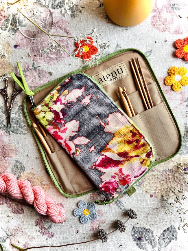 Atenti Needles and Tools Case - Blossom Grey