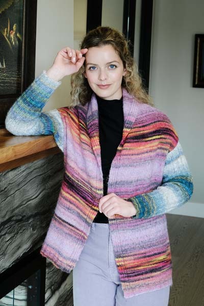 Lana Grossa Picasso Wrap Collar Swing Jacket (K7000L)