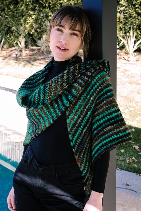 Lana Grossa Picasso Triangle Ridge Wrap (K7001R)