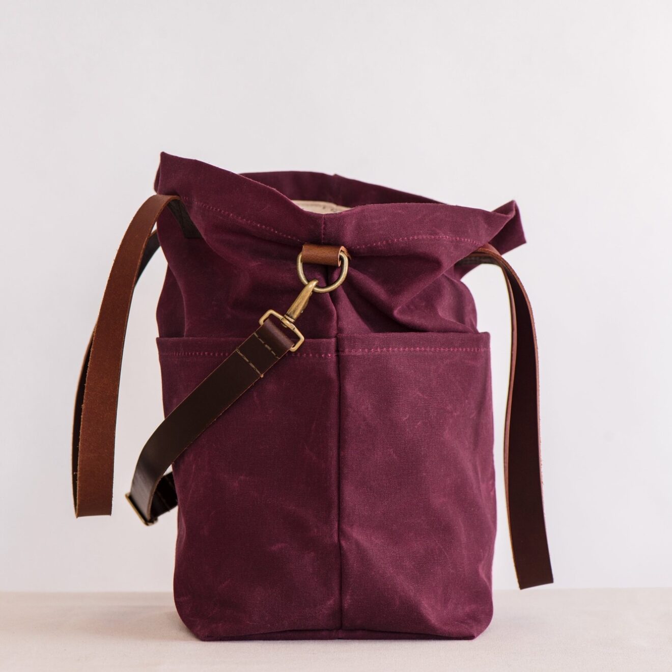 Twig & Horn Waxed Canvas Crossbody Knitter's Totes