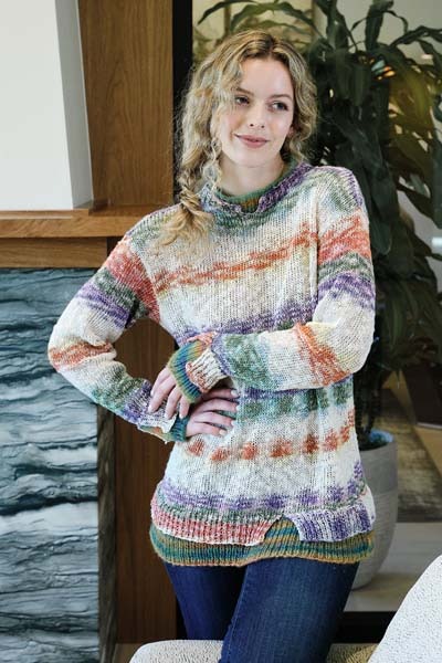 Lana Grossa Ridged & Double Ribbed Pullover Kit (K7000P)