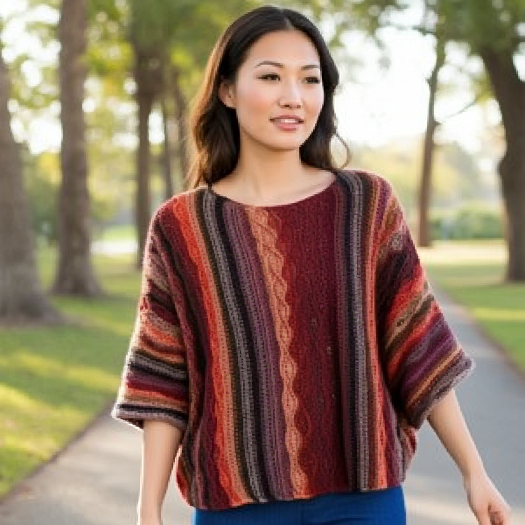 Lana Grossa Farfalla Sleeved Poncho Kit (LGTUCHER9-22)