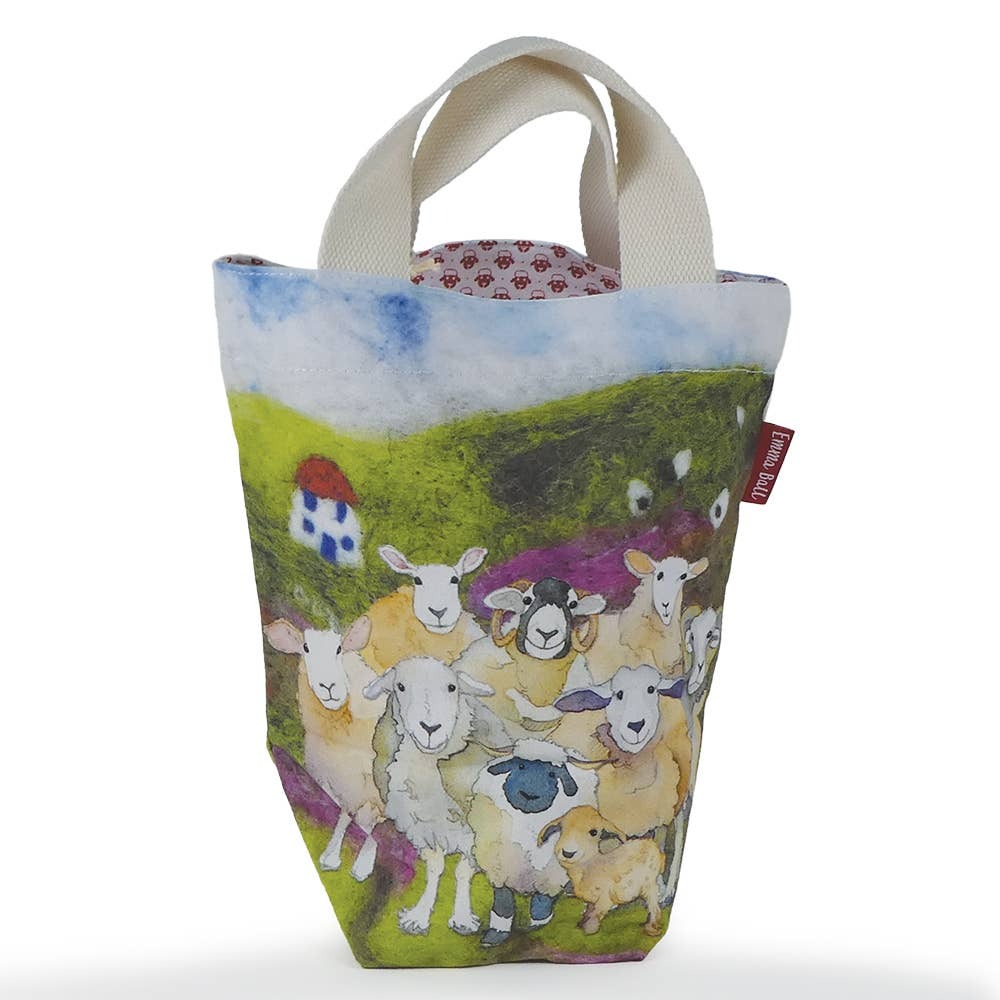 Emma Ball Small Bucket Bag - Felted Sheep