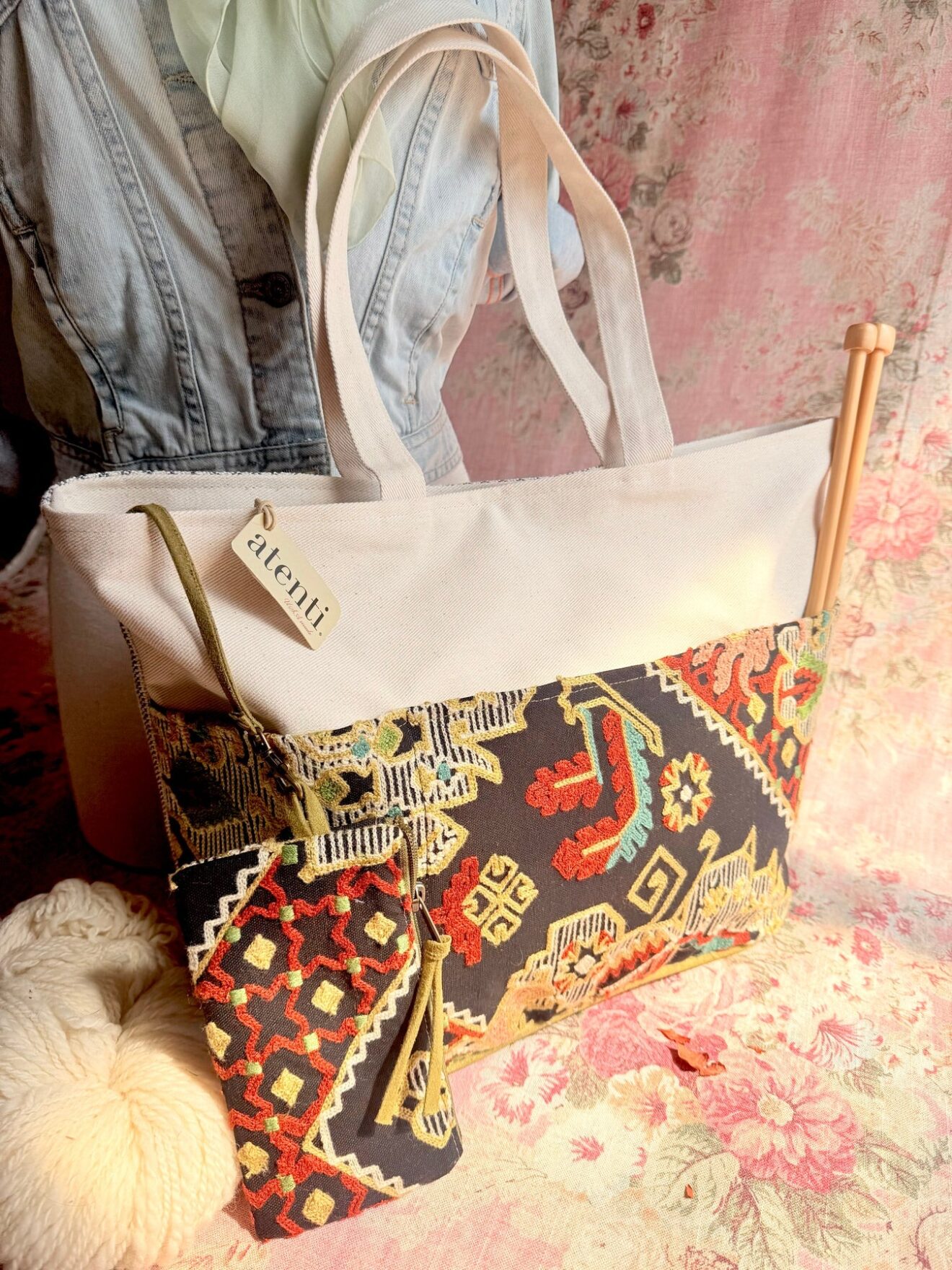 Atenti Large Project Tote - Sew Crewel