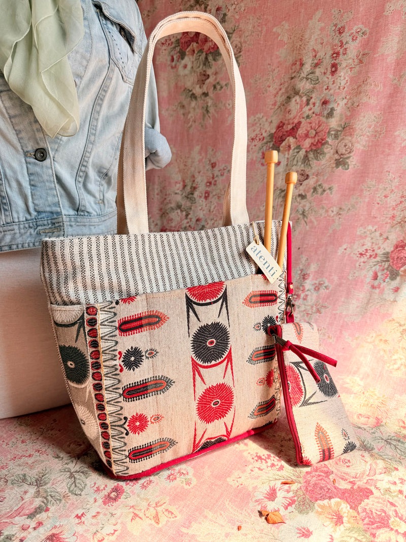 Atenti Project Tote - Mr. Kite Taupe