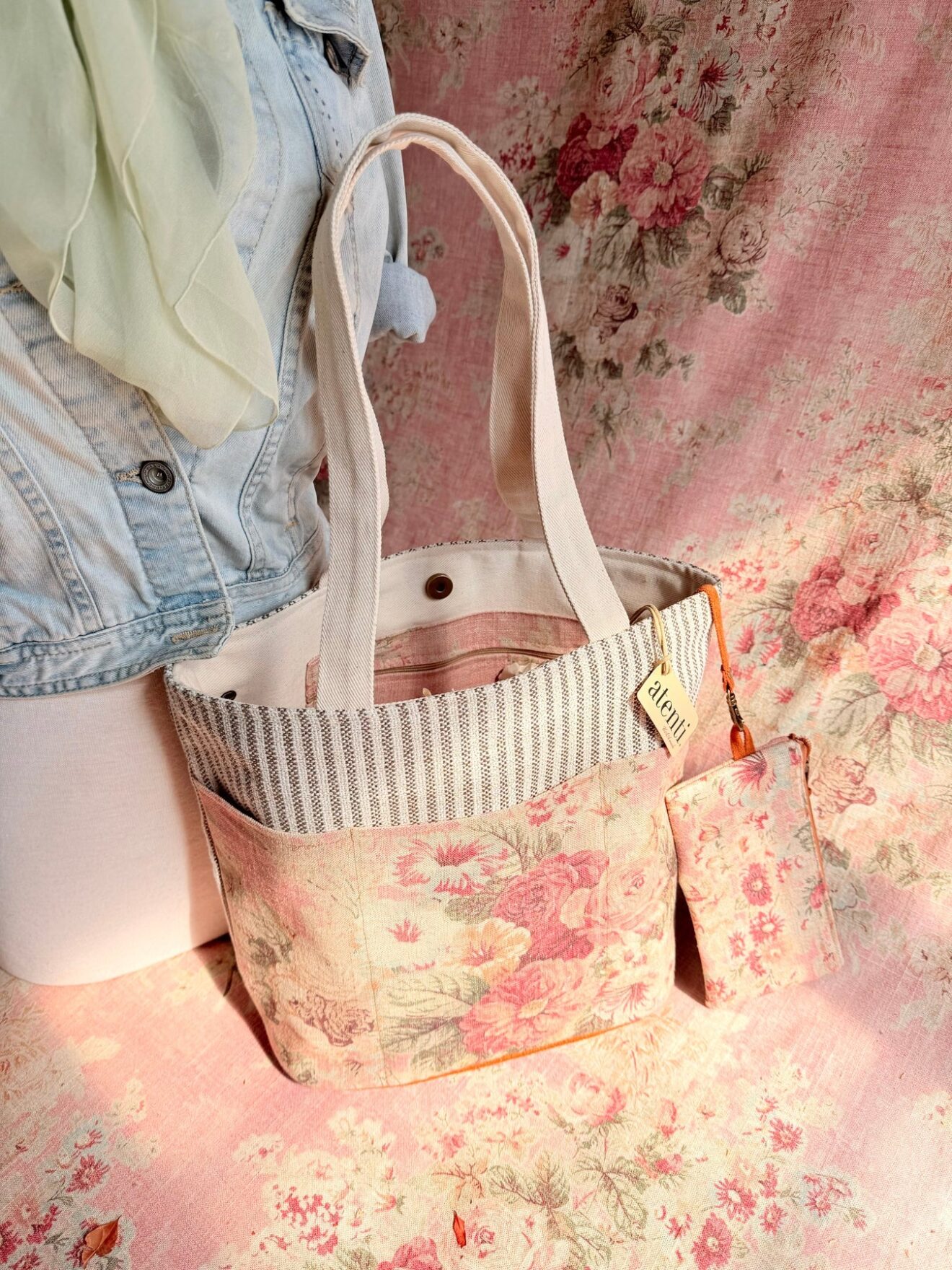 Atenti Large Project Tote - Rosewood